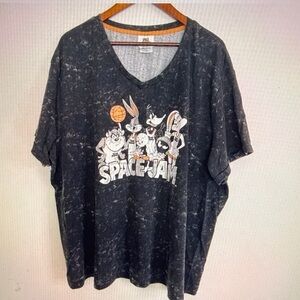 Space Jam Looney Tunes Woman Black Short Sleeves Pullover T Shirt Size 4X